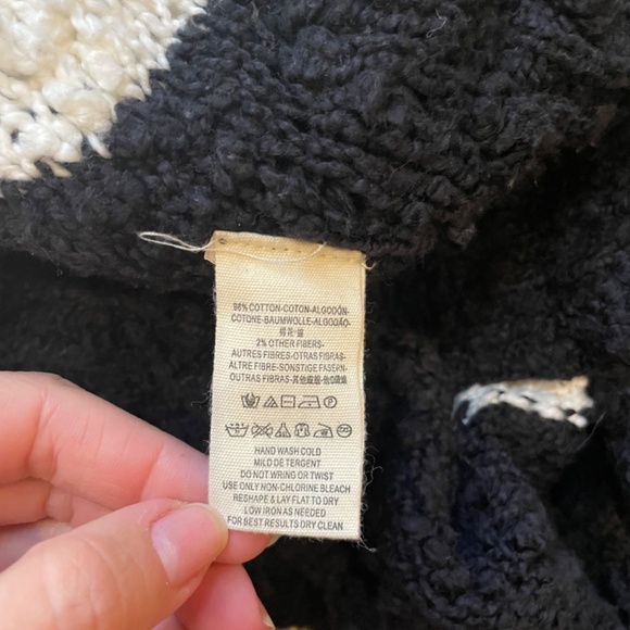 Free People Boucle White & Black Sweater - Picture 7 of 7